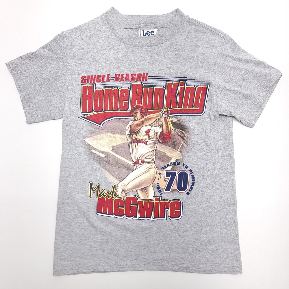 Mark McGwire‎ St. Louis Cardinals Shirt Youth Large Gray Lee Sports 90s Home Run
